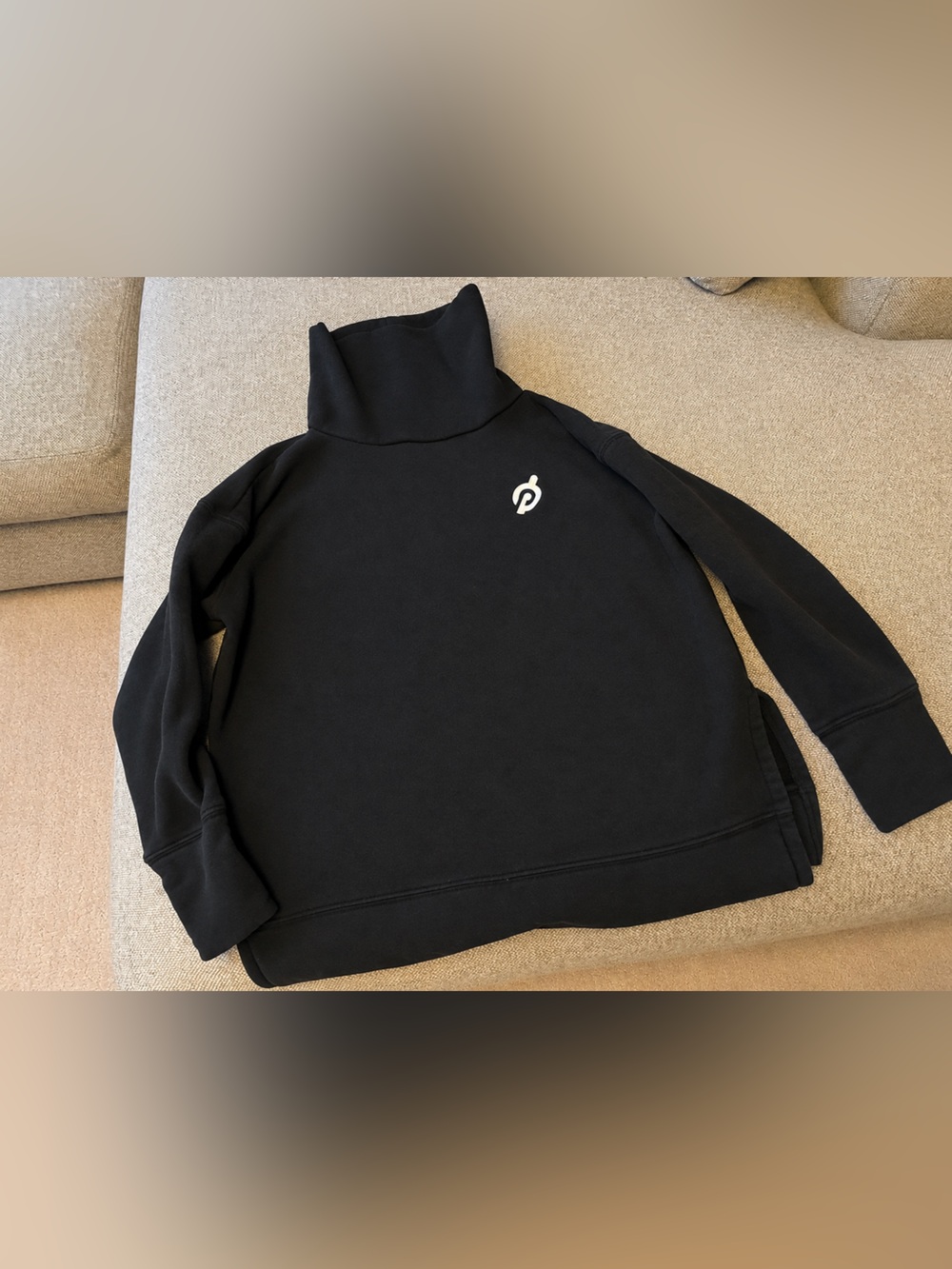 Peloton Black Funnel Neck Sweatshirt